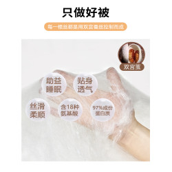 北極絨蠶絲被子母被二合一拉鍊款大豆纖維被全棉被芯學生宿捨被子