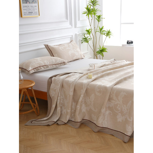 哈麻雙鶴100%純亞麻涼蓆 48支提花可水洗亞麻蓆夏季亞麻排溼床單 哈麻雙鶴100%純亞麻涼蓆 48支提花可水洗亞麻蓆夏季亞麻排溼床單