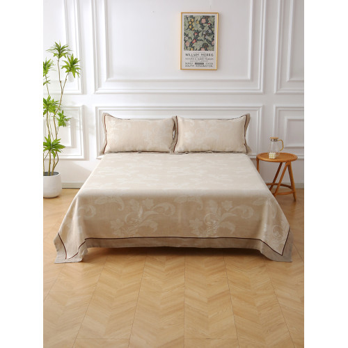 哈麻雙鶴100%純亞麻涼蓆 48支提花可水洗亞麻蓆夏季亞麻排溼床單 哈麻雙鶴100%純亞麻涼蓆 48支提花可水洗亞麻蓆夏季亞麻排溼床單