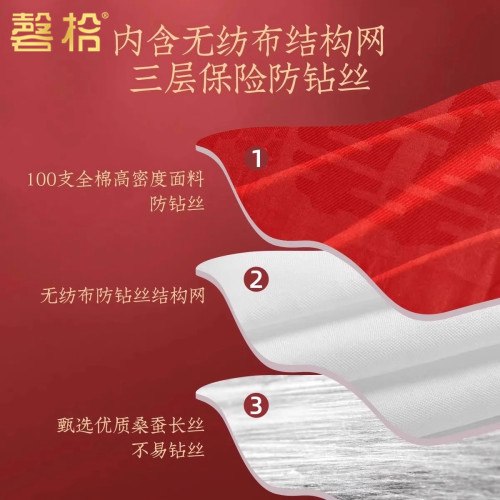 高級婚慶蠶絲被100%桑蠶絲子母被二合一新婚大紅色陪嫁被芯喜被子