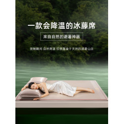 2025新款冰藤蓆涼蓆夏季冰絲蓆子夏天嬰兒可用草蓆床笠款夏涼竹蓆