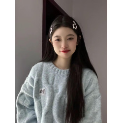 麻花毛衣女冬奶fufu寬松軟糯高中初中學生加絨加厚大童針織打底衫