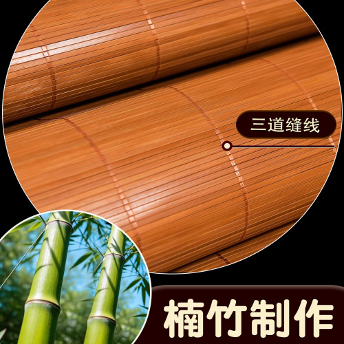 意式涼蓆竹蓆冰絲蓆夏季新款家用草蓆子學生宿舍單人可折曡雙面蓆