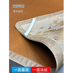 藤皇冰絲蓆兩用藤蓆家用夏季加厚冰絲涼蓆可折曡宿舍夏天1.5床1.8