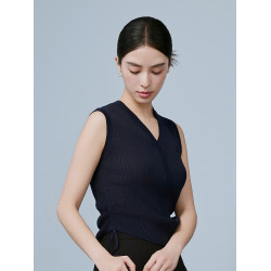 MOJO莫佐優雅設計感無袖針織打底衫2025年新款小V領內搭朗姿集團