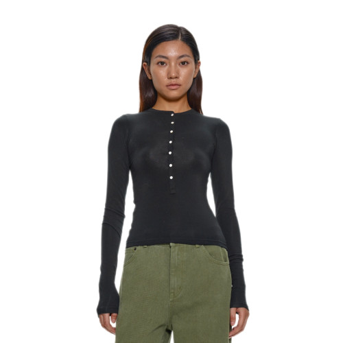 alright then亨利領羊毛修身打底衫貝殼釦顯瘦薄款長袖針織衫 alright then亨利領羊毛修身打底衫貝殼釦顯瘦薄款長袖針織衫