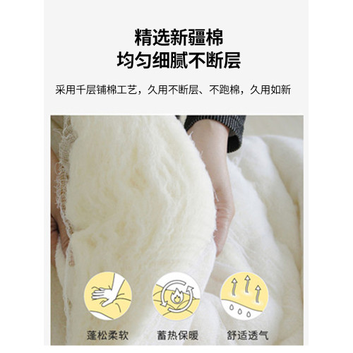 被褥三件套棉花被芯新疆棉花被大學生宿舍被子絎縫墊蓋兩用被子