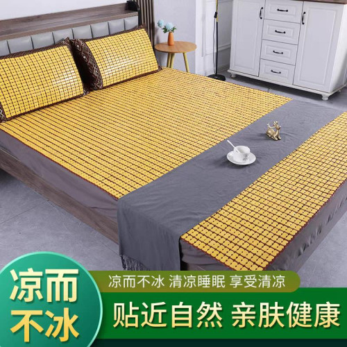清涼新款麻將涼蓆床墊夏季麻將蓆竹蓆夏天家用雙人竹塊蓆子0.8米