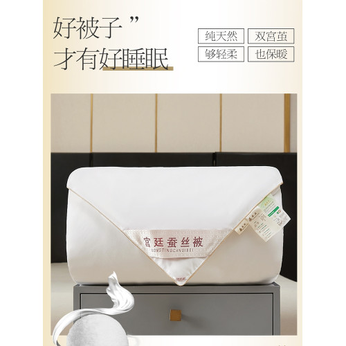 MUMI桐鄕純手工蠶絲被桑蠶絲加厚冬被子母被二合一拉鍊款春秋被芯