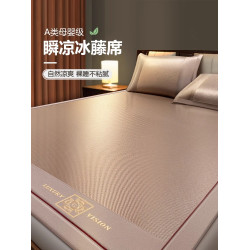 德國夏天涼蓆2025新款冰絲竹蓆家用藤蓆天然純藤床笠款a類母嬰級