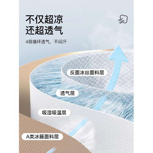 高級夏天冰絲涼蓆2025新款藤蓆A類母嬰級級蓆子學生宿舍夏季床笠