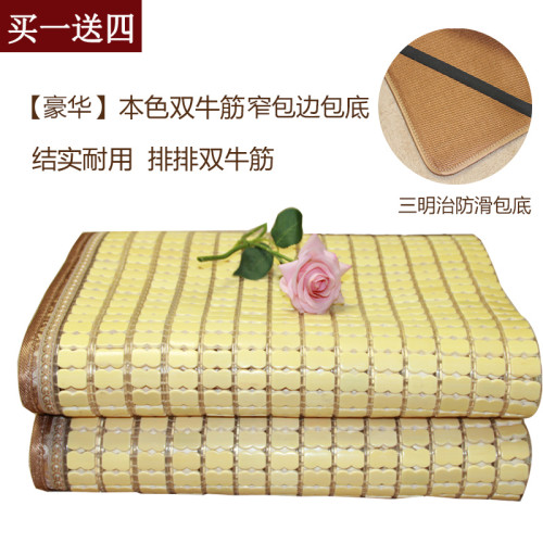 新款2025麻將涼蓆1.2m涼蓆1.5麻將蓆1.8米竹蓆子床墊折曡竹塊涼蓆