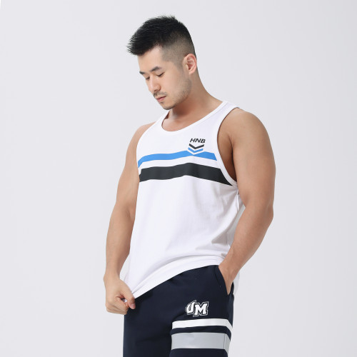 hansbenny2025夏季新款男士全棉背心運動健身跑步休閒純色製服潮