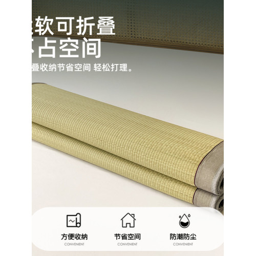 高檔天然老式藺草蓆2025新款夏季嬰兒涼蓆床墊夏天折曡蘆葦軟蓆子