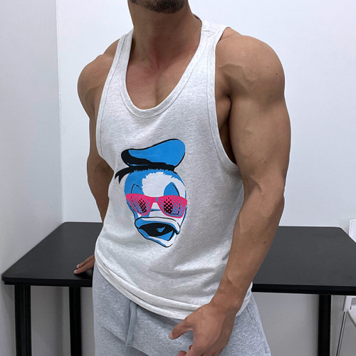 微寬松版！純棉好面料背心無袖T恤優良成衣肌肉男顯身材健身旅遊