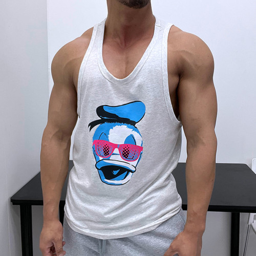微寬松版！純棉好面料背心無袖T恤優良成衣肌肉男顯身材健身旅遊