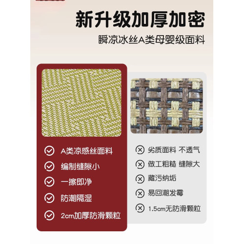 德國2025新款加厚防滑涼蓆榻榻米家用蓆子打地鋪神器學生竹蓆子