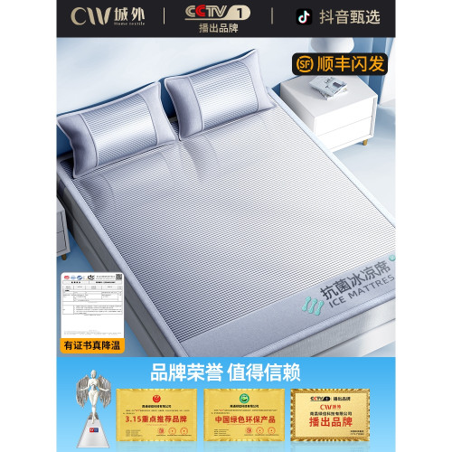 潔麗雅夏天冰絲涼蓆可水洗機洗竹蓆夏季軟蓆子床單床笠2025新