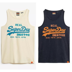 Superdry極度乾燥25SS復古經典系列印花休閒無袖T恤背心