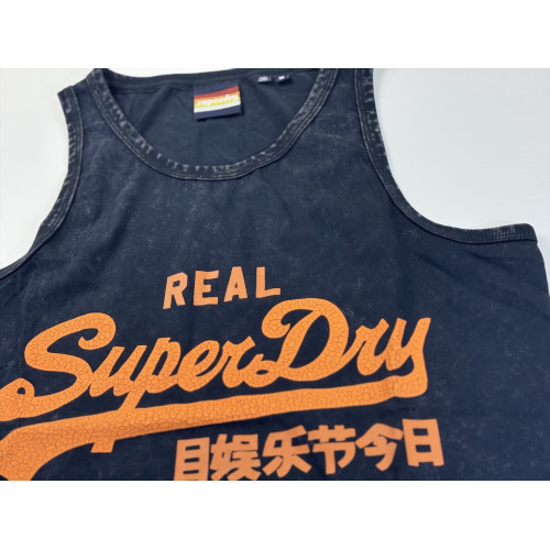 Superdry極度乾燥25SS復古經典系列印花休閒無袖T恤背心