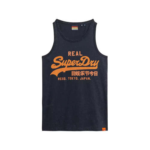 Superdry極度乾燥25SS復古經典系列印花休閒無袖T恤背心