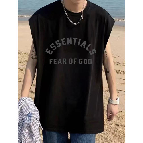 essentials美小衆潮牌純棉寬松健身運動坎肩fog背心T恤短袖男夏季