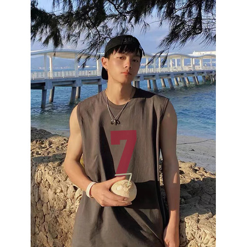 WASSUP HEODS美式休閒運動籃球背心男生潮牌夏季寬松無袖T恤坎肩