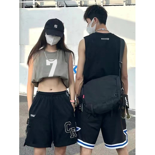WASSUP HEODS美式休閒運動籃球背心男生潮牌夏季寬松無袖T恤坎肩