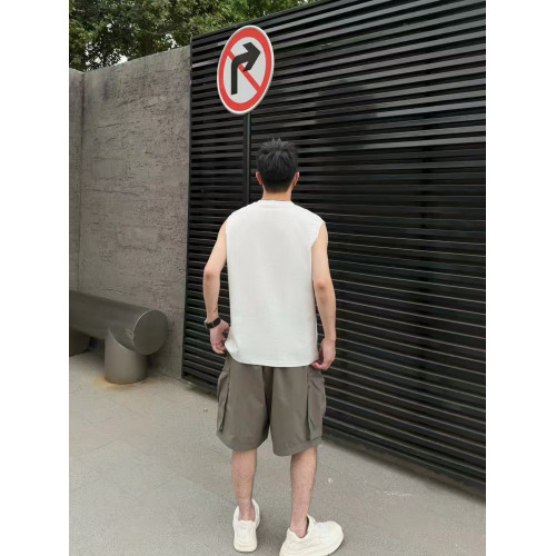 美式無袖背心T恤男夏季薄款運動健身男生字母印花百搭上衣男裝潮