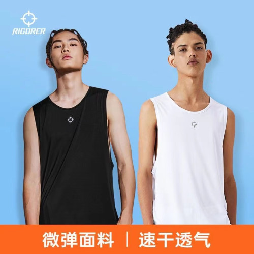 準者運動背心男寬松籃球上衣無袖冰絲健身速乾背心跑步訓練坎肩