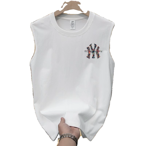 潮牌純棉背心男士無袖T恤2026新款夏季彩色印花坎肩運動上衣男款