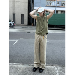 CountryMoment 水洗做舊290G重磅美式復古坎肩無袖打底衫背心男女