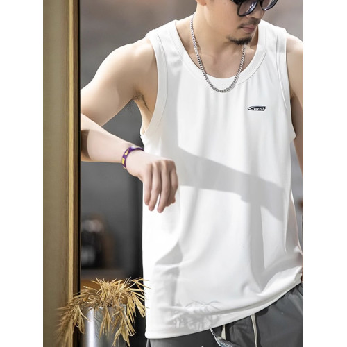 it neith BIAS潮牌薄款冰絲速乾背心男夏寬松高彈運動健身無袖T恤