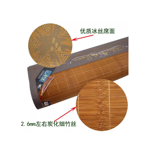 蓆工匠夏舒適兩用折曡式竹涼蓆冰絲騰蓆1 5m1 8m碳化竹絲床蓆