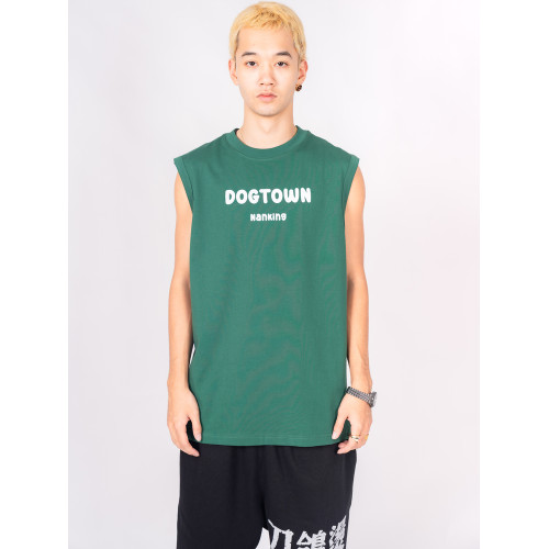 DOGTOWN 25SS字母印花無袖寬松百搭坎肩背心