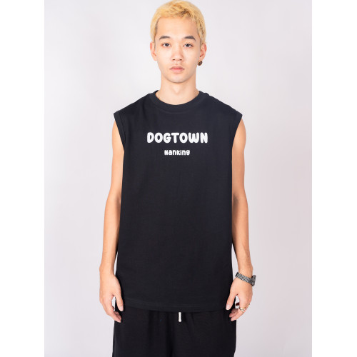 DOGTOWN 25SS字母印花無袖寬松百搭坎肩背心