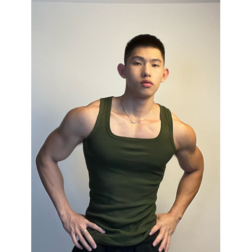 XHUEIL美式工字運動健身訓練背心打底高街男士速乾白色純棉無袖
