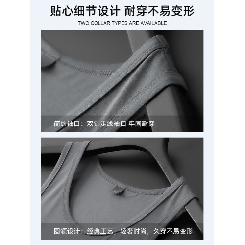 CalynKedzz男士背心2025新款無袖運動t恤冰絲速乾運動汗衫打底男
