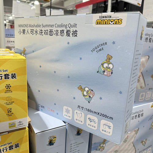 山姆M會員代自然涼感被小黃人夏季親膚柔軟被子吸汗排溼夏被1.8m