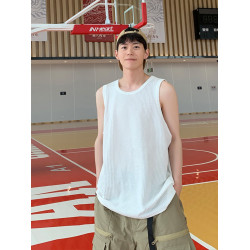 肌理感冰絲無袖T恤男生夏季運動籃球背心潮牌加肥加大碼內搭坎肩