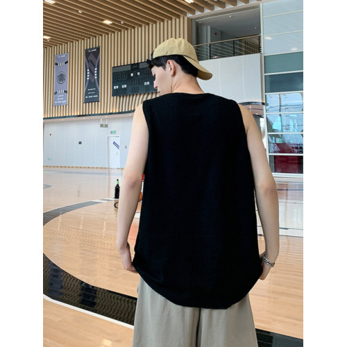 肌理感冰絲無袖T恤男生夏季運動籃球背心潮牌加肥加大碼內搭坎肩