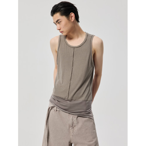 Simple Project*Patchwork Vest 美利奴羊毛拼接下擺背心
