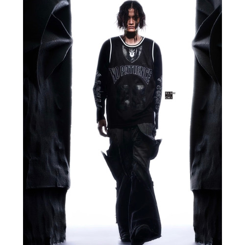 【SLUM炸】TBHNP曙光煇月網眼拼皮背心 LUMINOUS DAWN MESH VEST