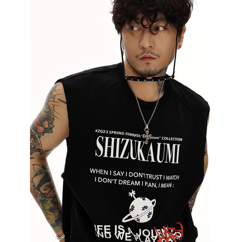 SHIZUKAUMI 23ss 原創  Vivienne紀念土星印花背心 “玩轉生活”