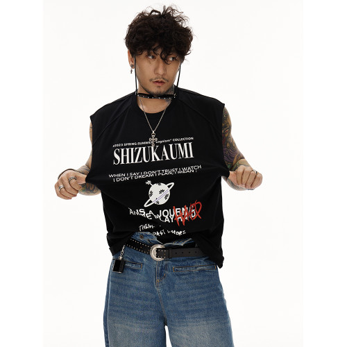SHIZUKAUMI 23ss 原創  Vivienne紀念土星印花背心 “玩轉生活”