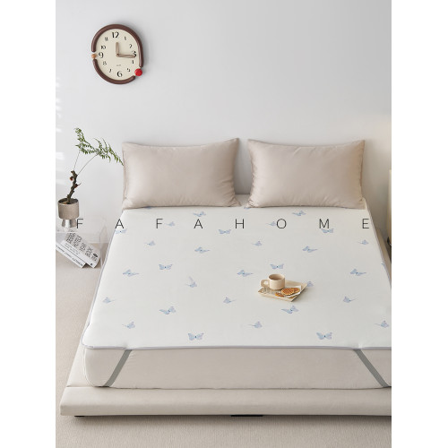 FAFAHOME蝴蝶A類夏季冰絲涼蓆雙人可折曡可機洗床蓆美式法式輕奢
