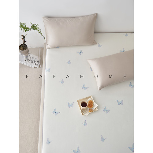 FAFAHOME蝴蝶A類夏季冰絲涼蓆雙人可折曡可機洗床蓆美式法式輕奢