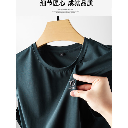 男士白色背心夏季薄款莫代爾打底衫加肥加大碼爸爸冰絲棉t恤無袖