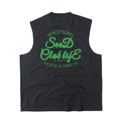 SeedClub 265克索羅娜涼感抗騶7A抗菌M7白墨印花坎肩背心
