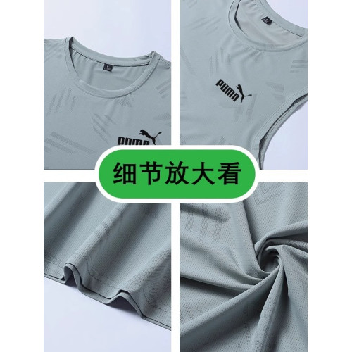 品牌新款背心男夏季新款港風冰絲透氣速乾迷彩寬松大碼運動坎肩
